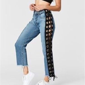 Carmar side tie jeans